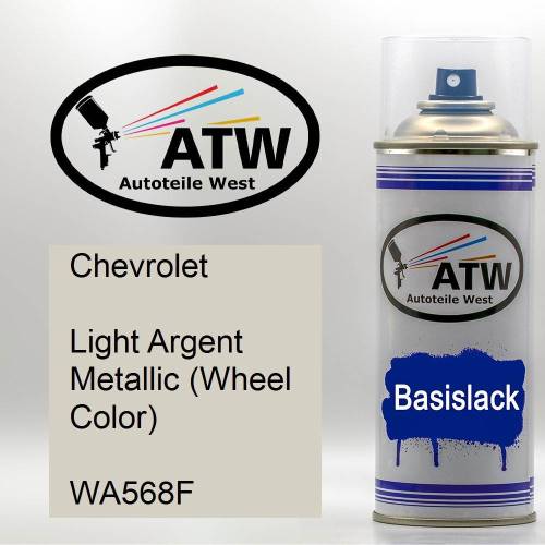 Chevrolet, Light Argent Metallic (Wheel Color), WA568F: 400ml Sprühdose, von ATW Autoteile West.